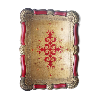 Venetian red and gold plateau
