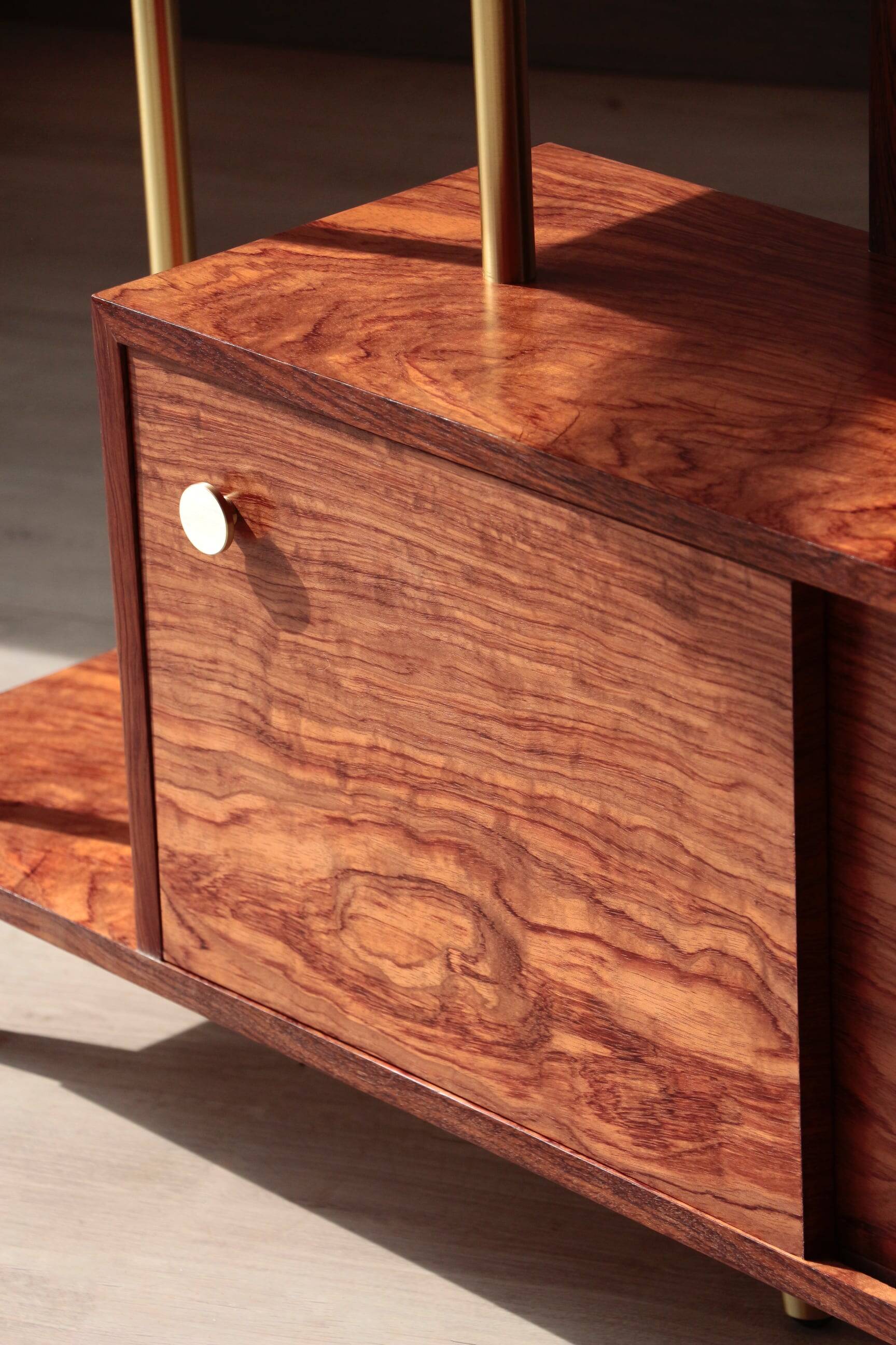 Illuminated Room Divider - Rosewood & Brass