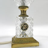 Paire de lampes de table néo-classique cristal d'albret