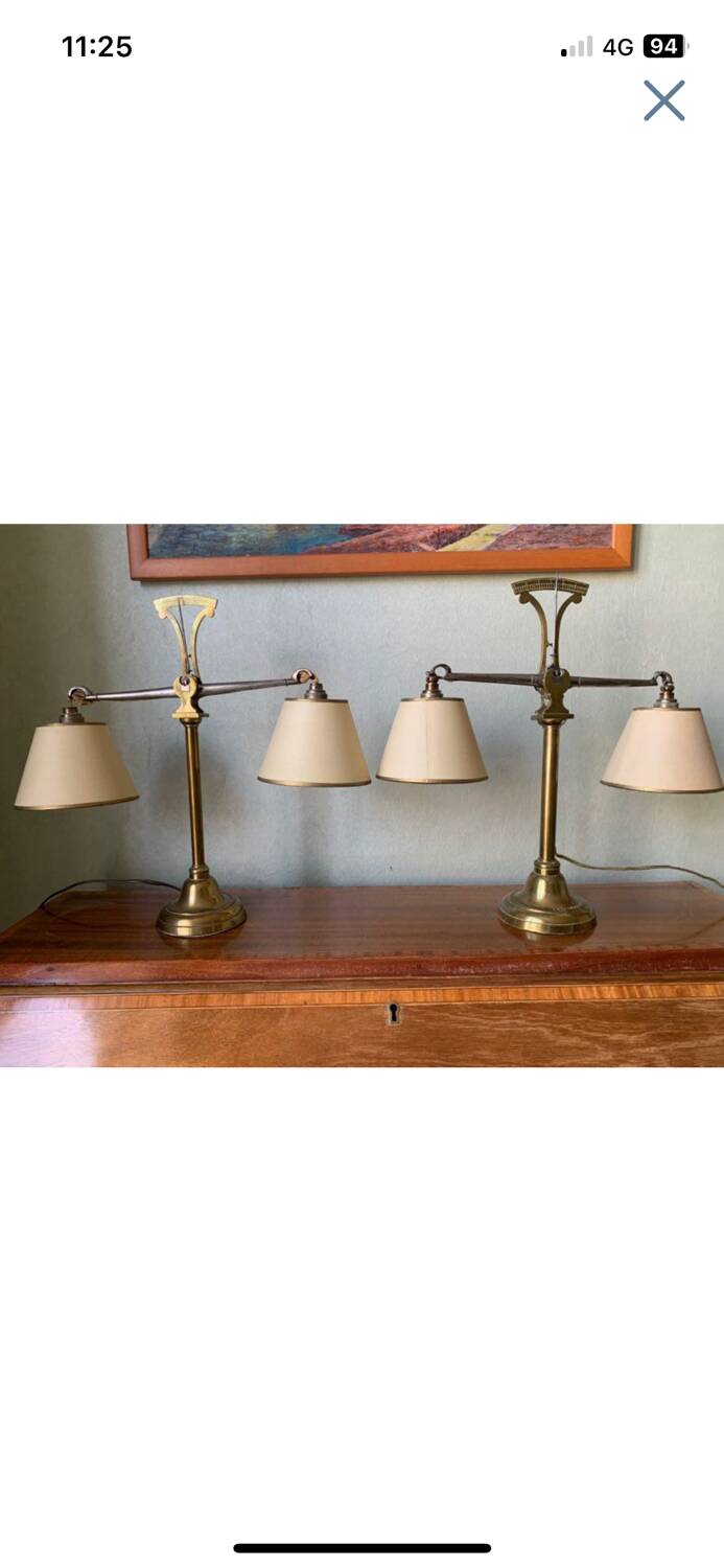 Pair of old table lamps