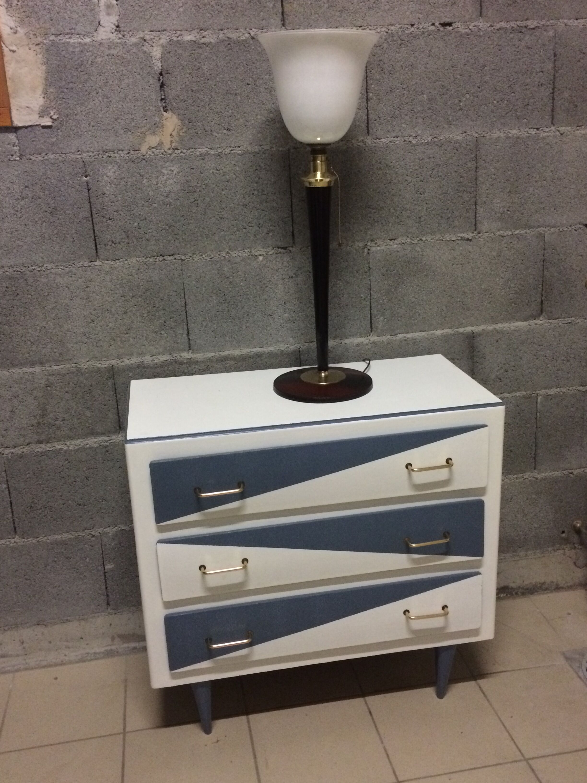 Lamp Mazda mahogany and brass  1930, 40