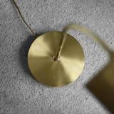Mid-Century German Modern Gold Brass Desk Lamp with Chain from Karstadt AG, 1970s