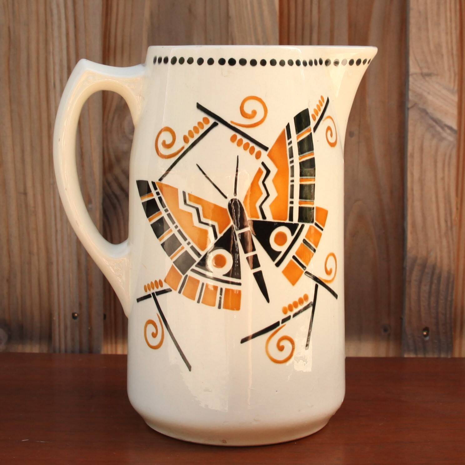 Badonvillier ceramic water carafe, butterfly model