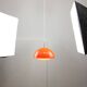 Lampe à suspension en verre acrylique orange de style Space Age, Italie, années 1970