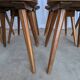 Set of 8 Farmhouse Tyrolean Chair with Heart Cutout Back / 1970s Vintage Di