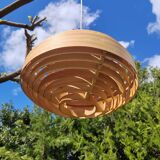 Scandinavian curved wood pendant light