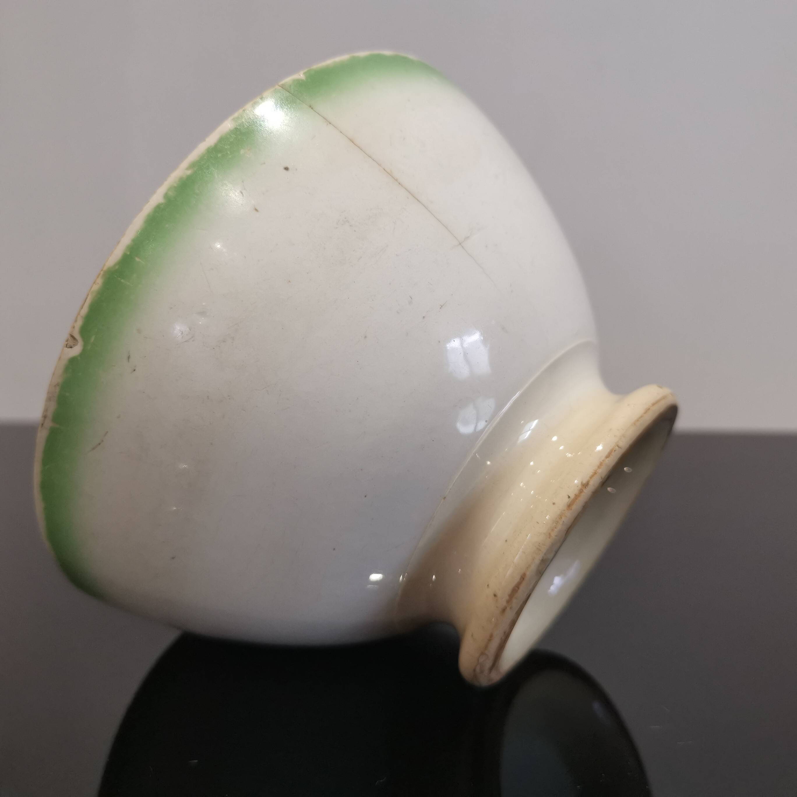 Old porcelain bowl "Moulin des loups" ceramics from Saint-Amand