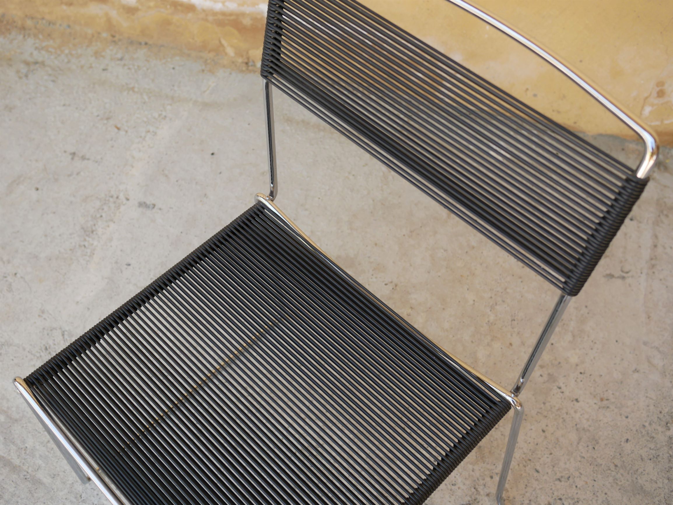 Black vintage scoubidou chair