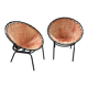 Hans Olsen Suede lounge chair pair for Lusch – 1950s mid-century