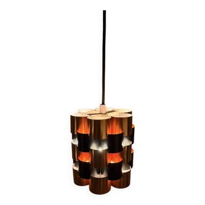 Lampe suspendue en laiton Coronell Elektro vintage de Werner Schou