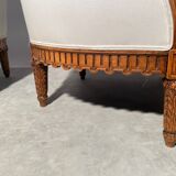 Pair of neoclassical style bergère armchairs