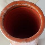 Orange glazed terracotta vase