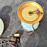 Mid-20th century opaline table lamp, iridescent opal color