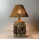 Mid century brutalist ceramic table lamp by Bernard Rooke, 1970s