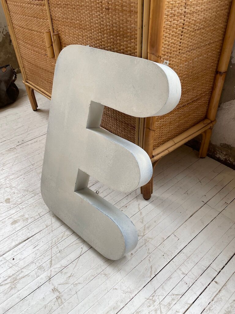 Lettre E métal XL 60cm