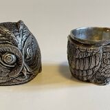Pewter Owl Box by Etienne Sergent FRANCE