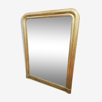 Ancien miroir de style Louis Philippe bois doré stuqué xixeme