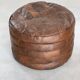 De Sede style pouf in leather patchwork, 1970s design