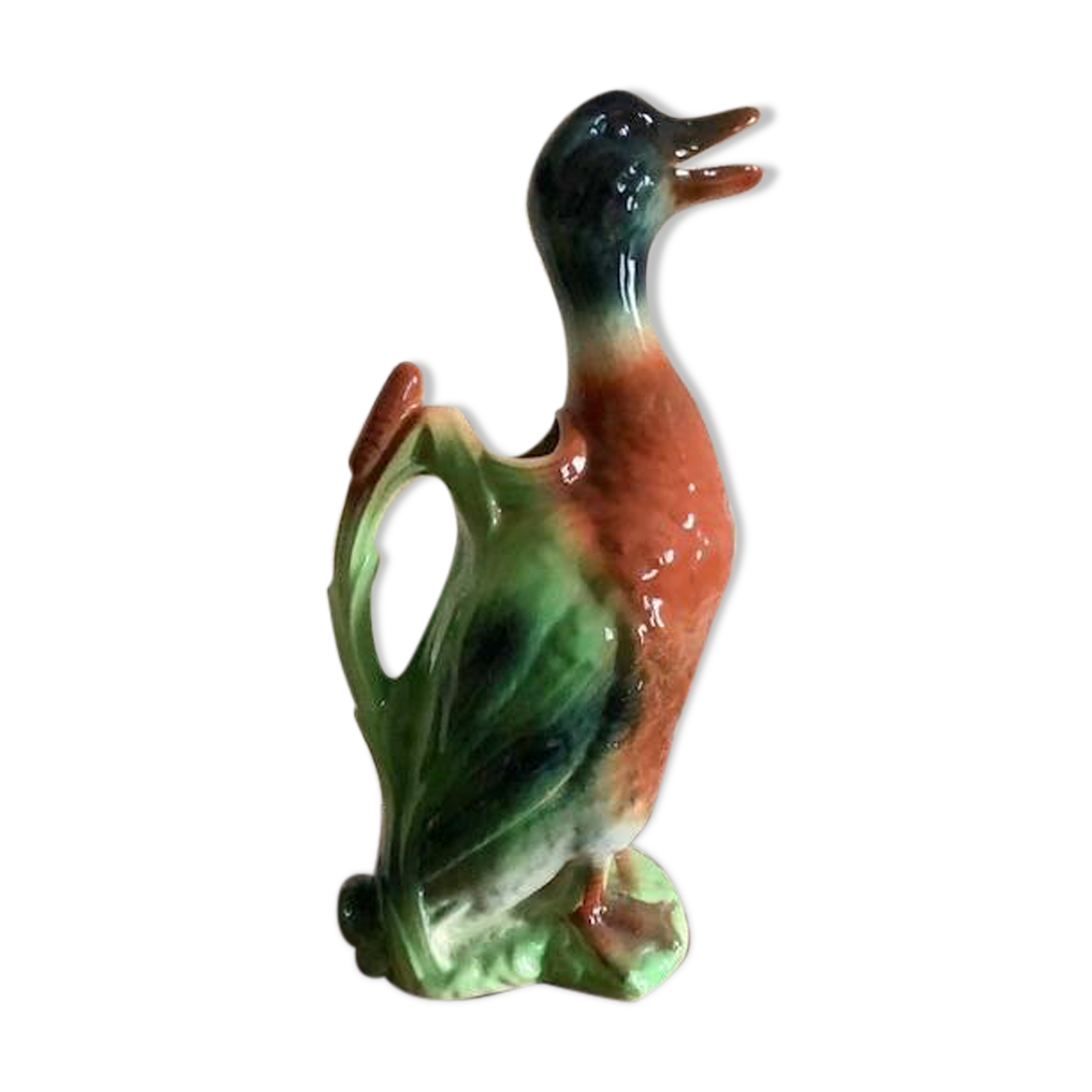 Duck slip pitcher or vase