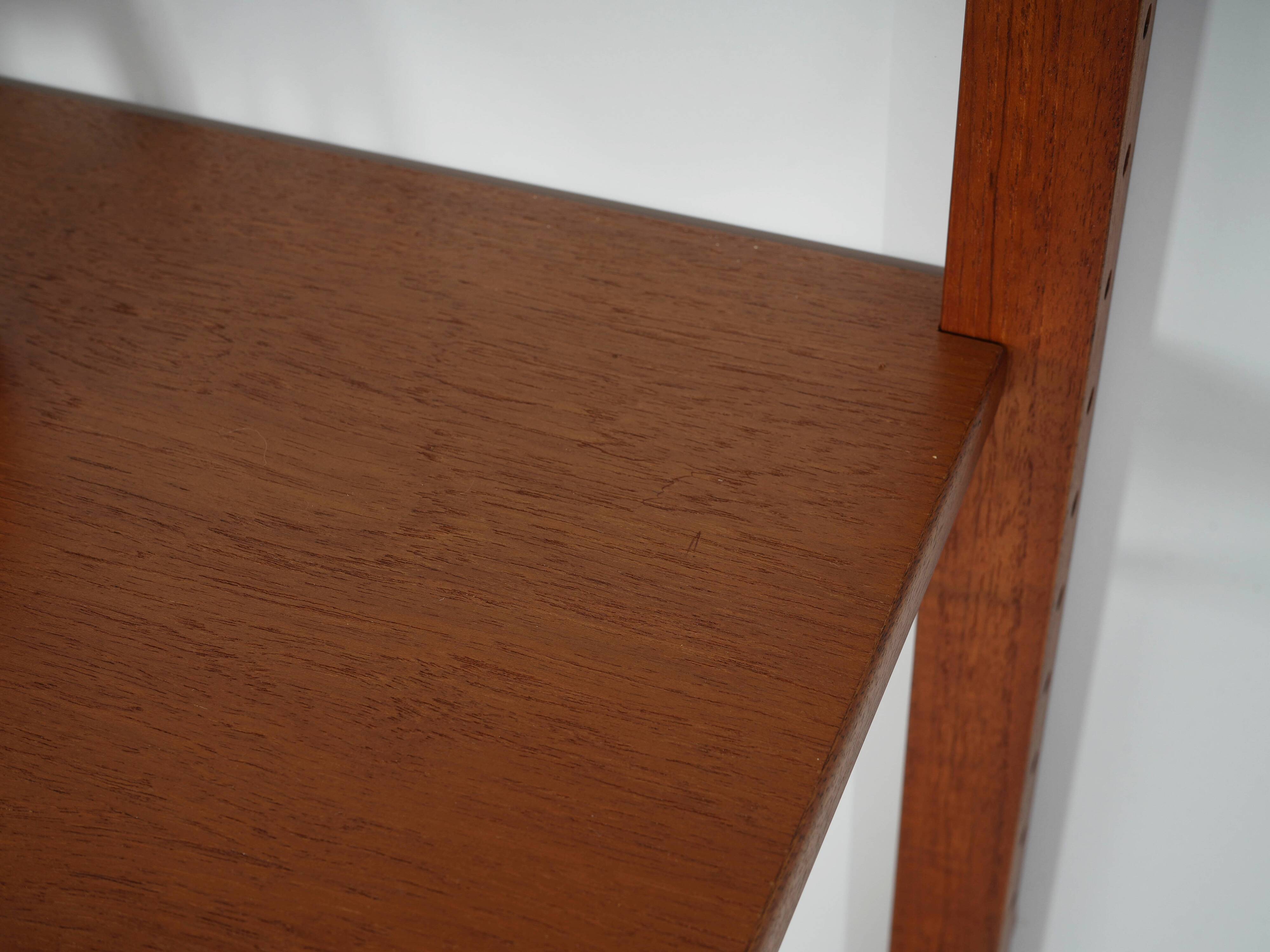Modular shelving from the 1960s — Danish teak veneer wall system