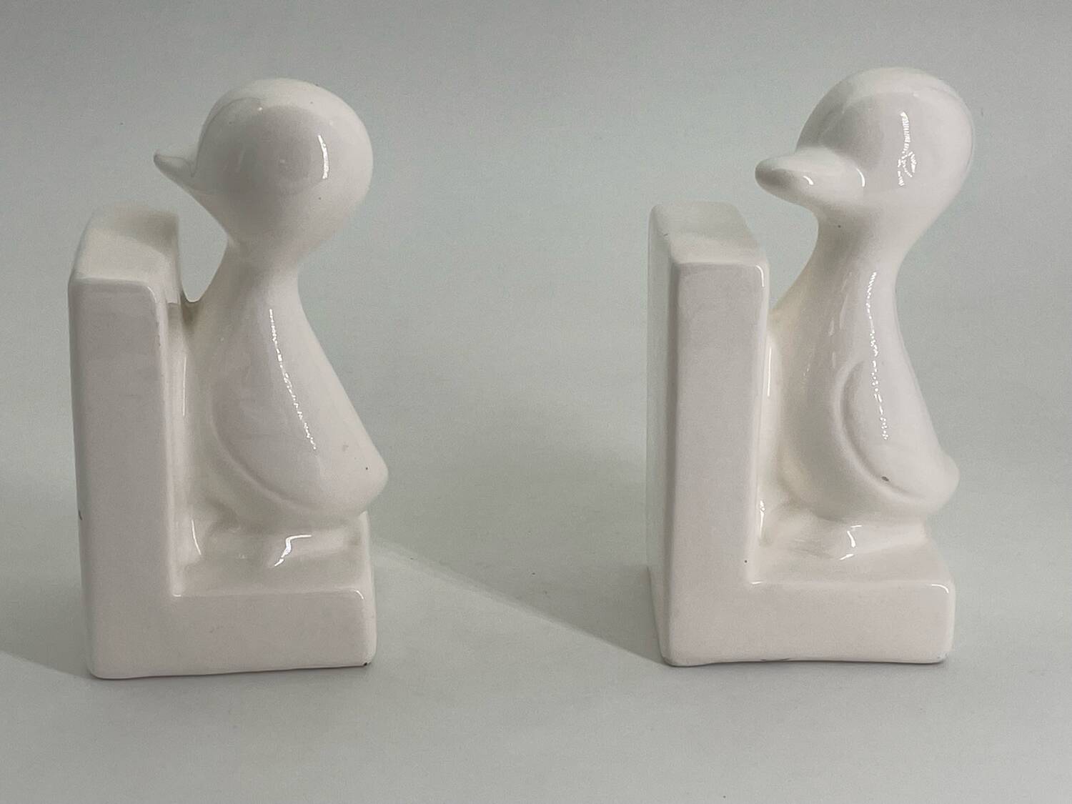 Vintage ceramic duck bookend