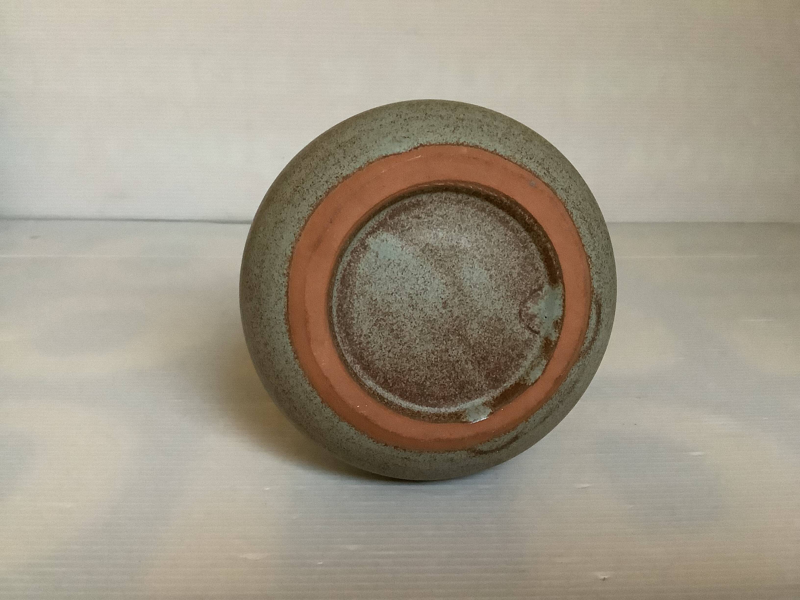 Brown ceramic bud vase