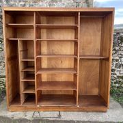 Wardrobe with 3 sliding doors in solid wood 1960