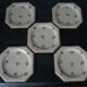 Suite de 5 assiettes à dessert vintage