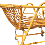 Vintage rattan cradle