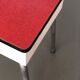 Tabouret coffre formica rouge