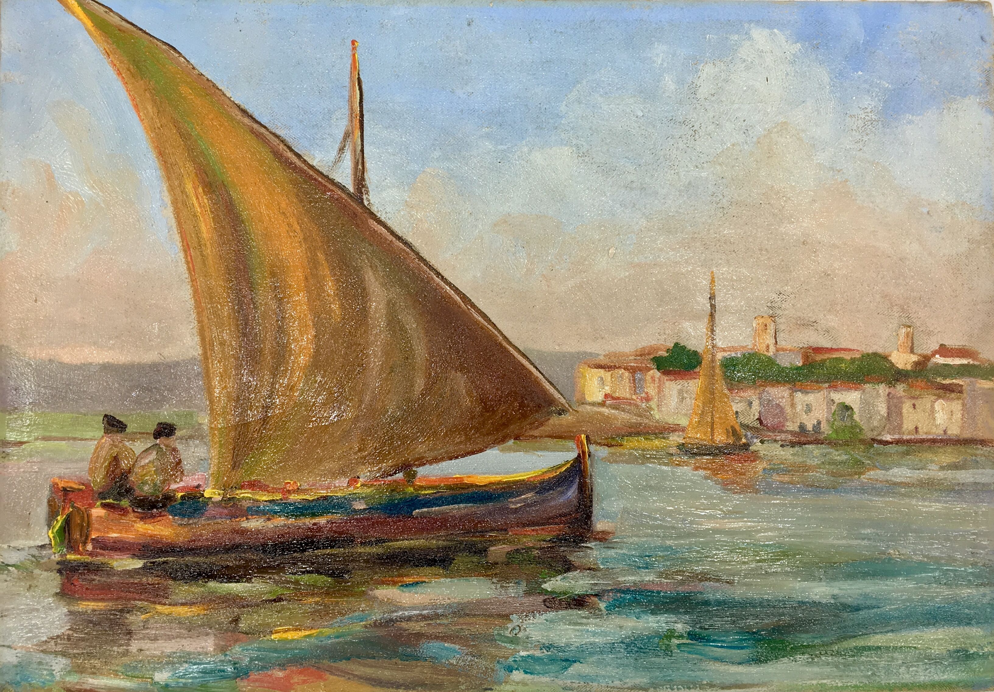 Ancient table, marine, oil on canvas year 70