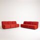 Modular Sofa in Red Fabric, Italy, 1970s