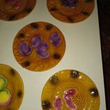 Six slurry dessert plates