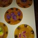 Six slurry dessert plates