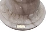 Vintage Alabaster Pillar With Lamp, 1970/80s