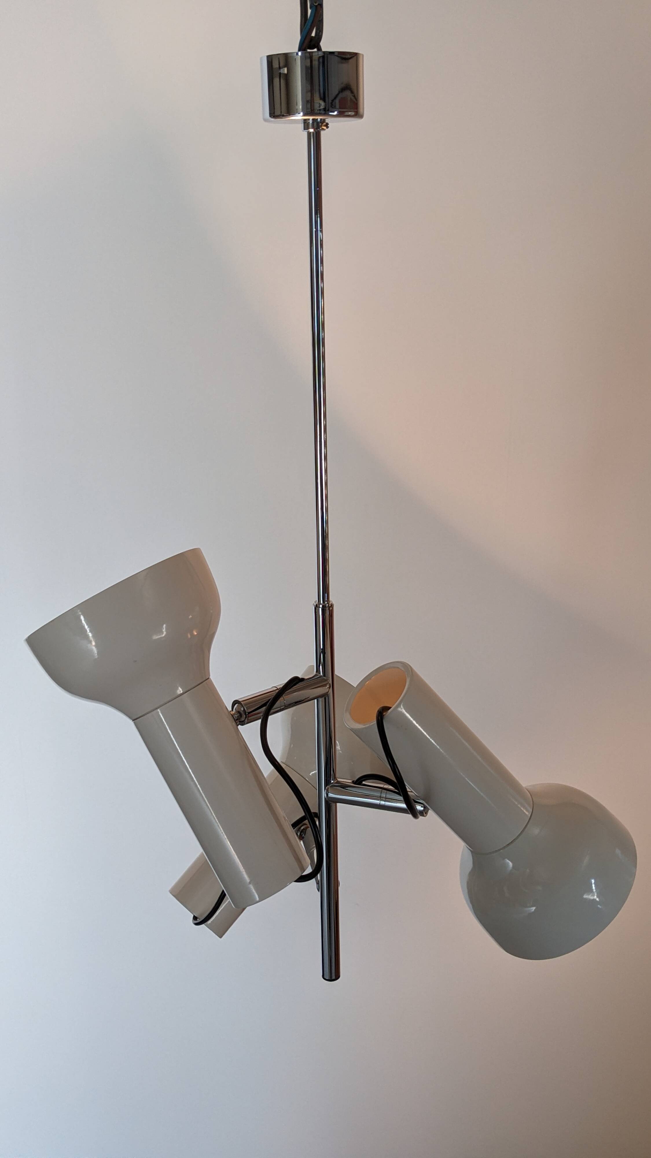 3-spot chandelier by Staff Leuchten, 1960s-70s