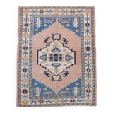 6x7 Pink & Blue Oushak Rug, 178x224Cm