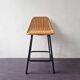 Low model stool of wicker and metal by Rohé Noordwolde, The Netherlands 1960's