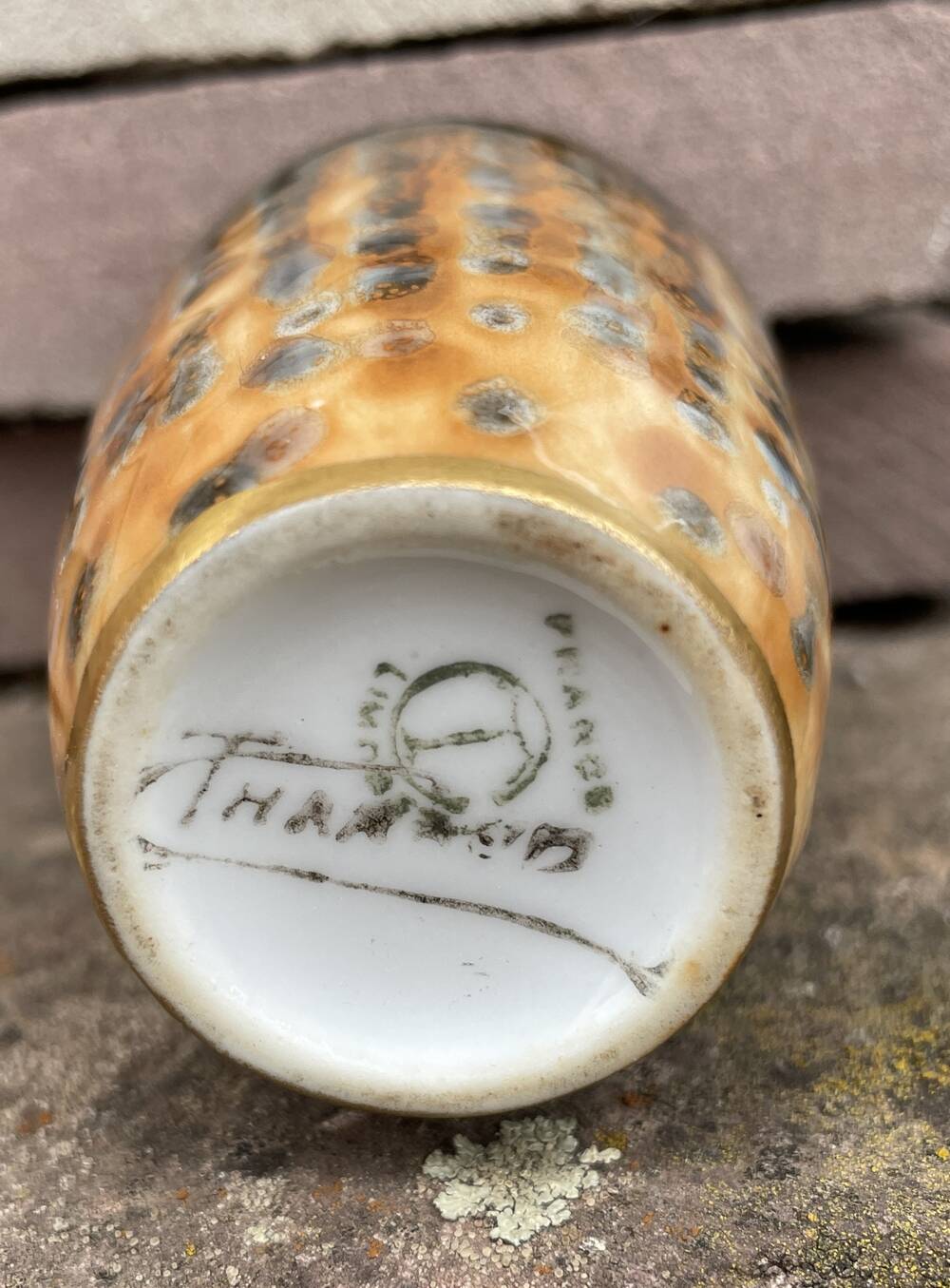 Small limoges porcelain vase c tharaud display object decoration