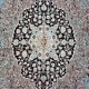 Vintage Kasmir Silk Hand-Knotted Rug with Floral Pattern, Pakistan 1950s