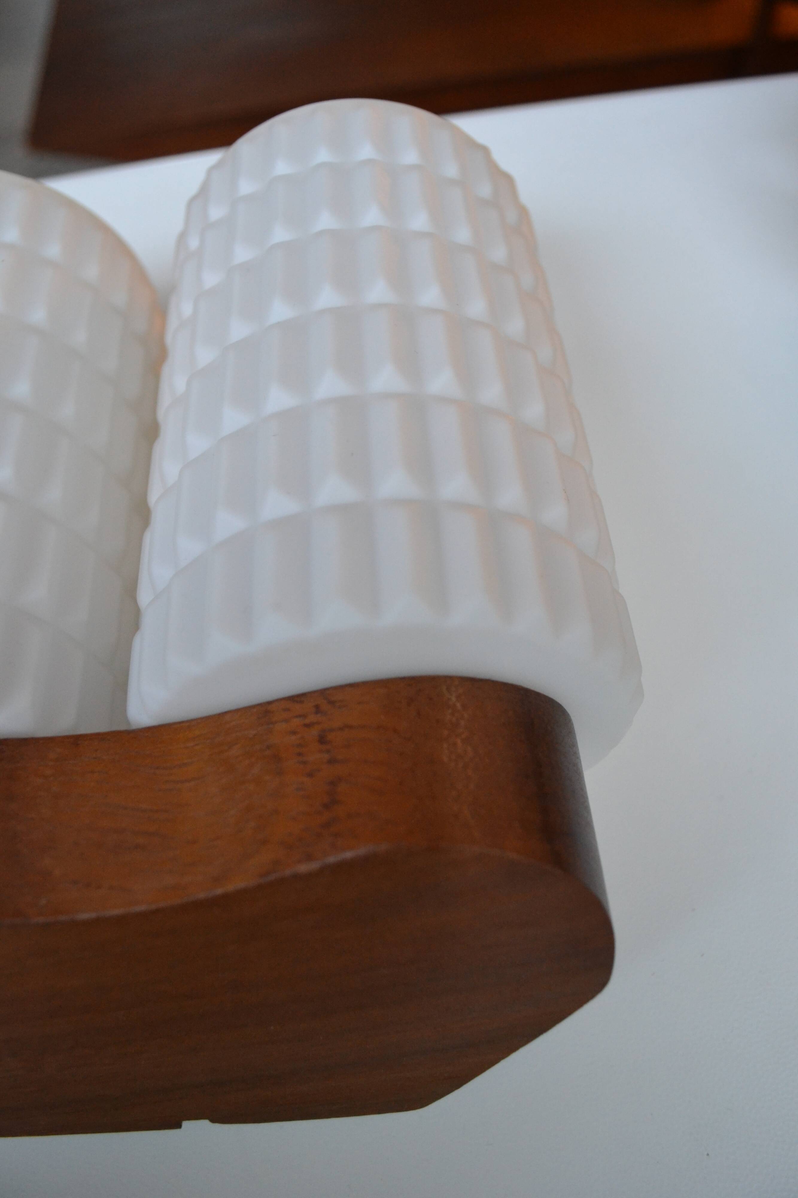 Applique double  scandinave Philips opaline teck