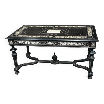 Grande table de milieu ou bureau travail Italien attribué à Ferdinand