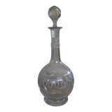 Ancienne carafe à vin / carafe à décanter en verre et cristal.