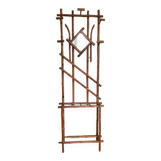 19th century bamboo entrance coat rack