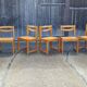 Set de 8 chaises en orme et paille Maison Regain