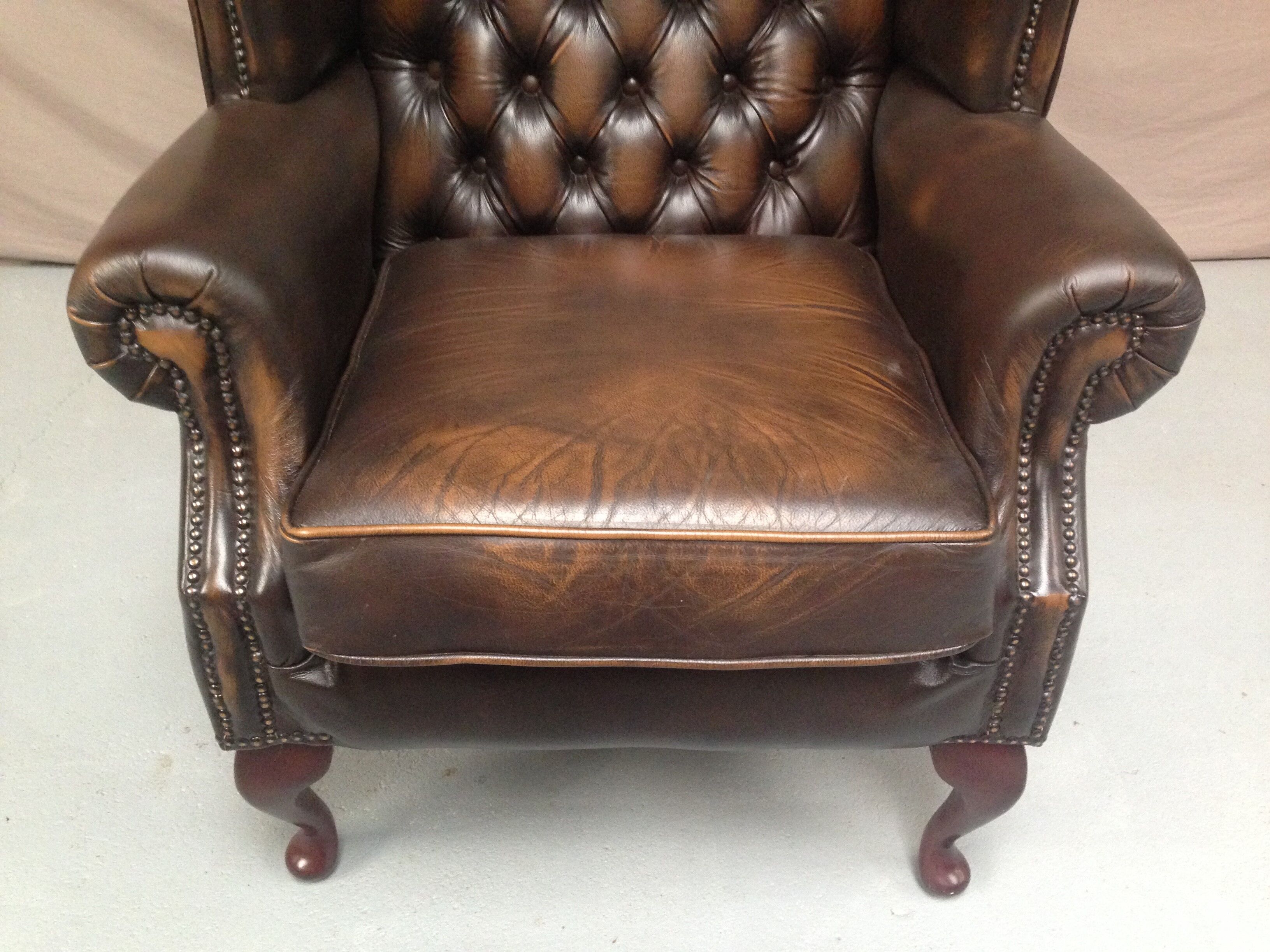 Flesh chesterfield wing Chair