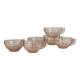 Thick old rose glass cups