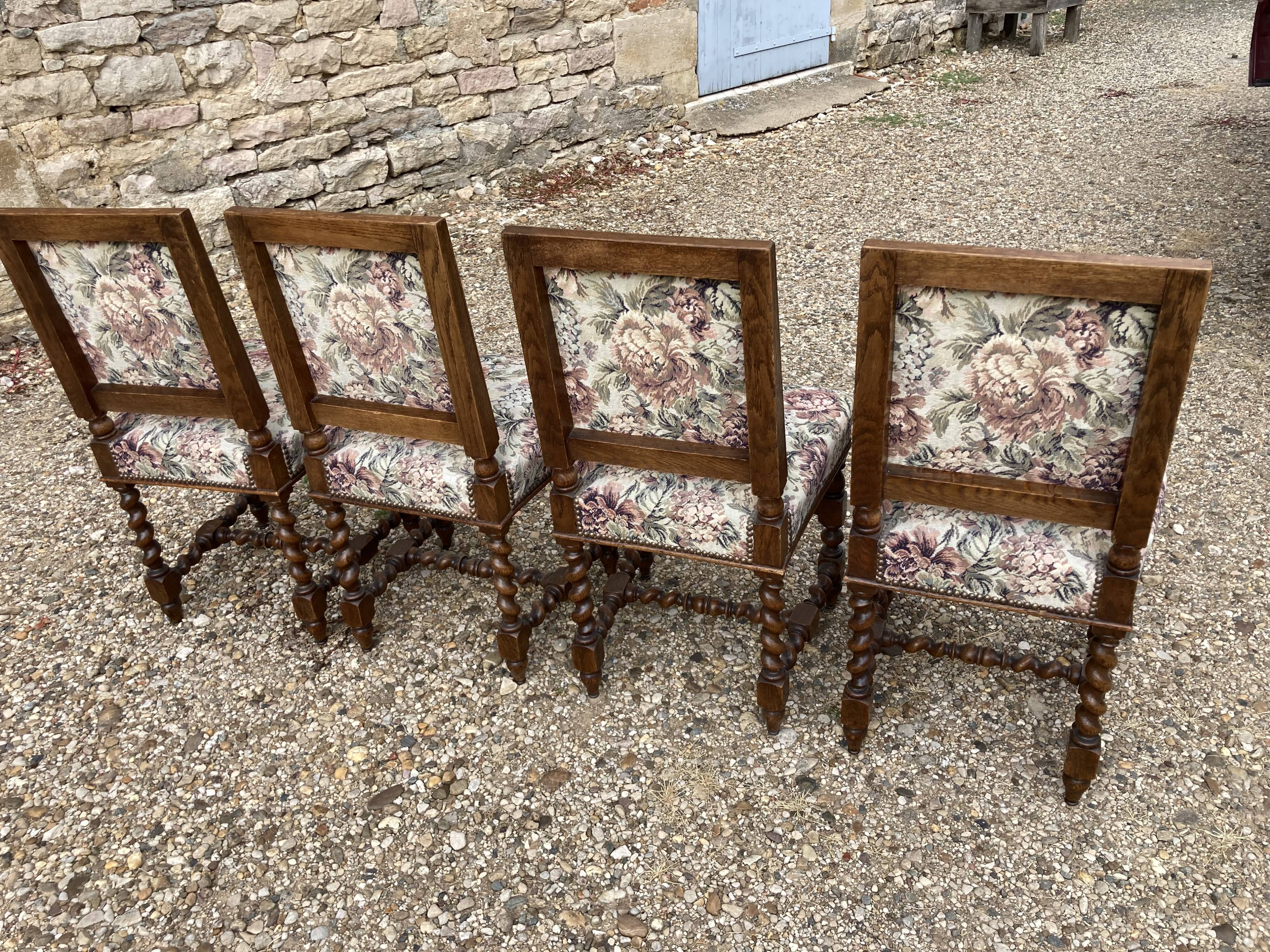 4 Louis XIII chairs