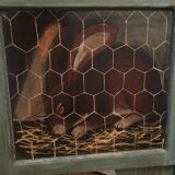 Decorated shelf cabinet 3 rabbits