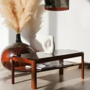 Vintage rectangular coffee table – Solid teak – Myer